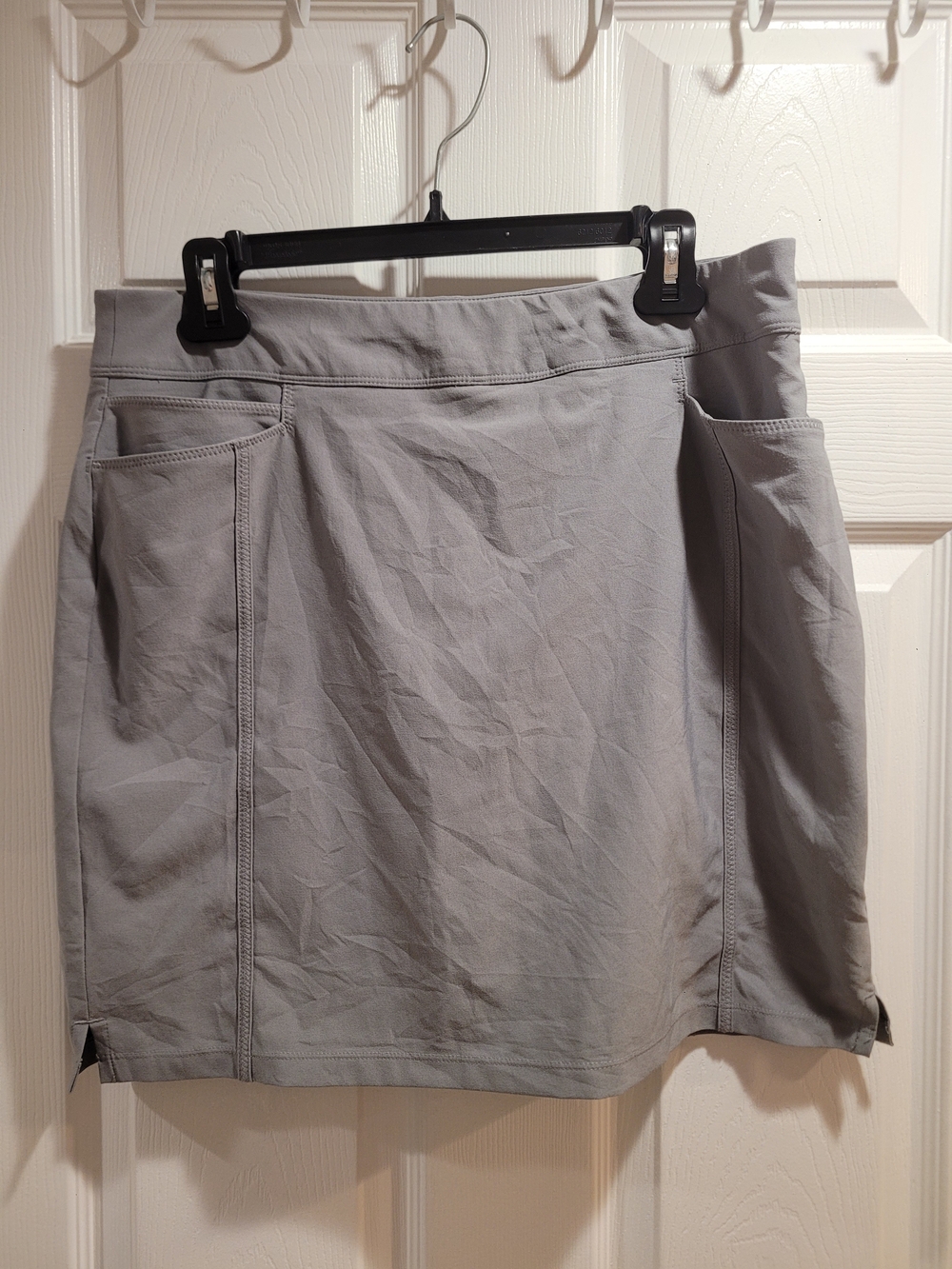 adidas Light Gray Athletic Skort with Side Pockets